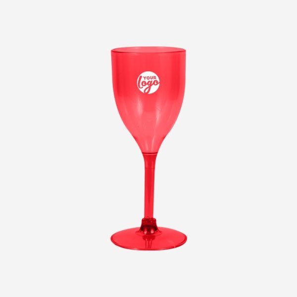 REF 470 WINE GLASS CLEAR 200ML RED