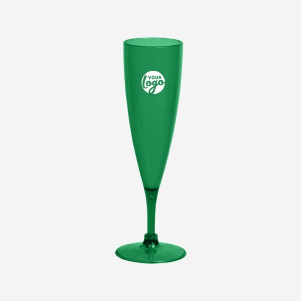 Champagne Glass - Clear 10 REF 498 CHAMPAGNE GLASS 200ML CLEAR EMERALD GREEN
