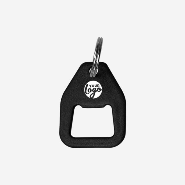 REF BO12 NYLON BOTTLE OPENER KEYRING BLACK