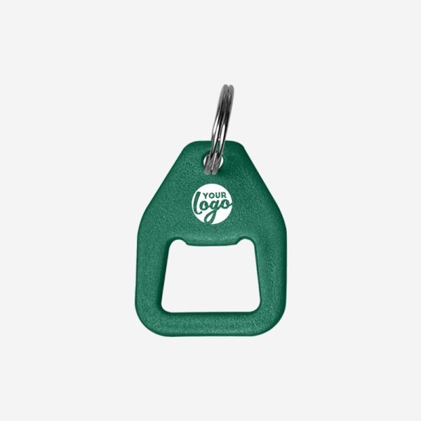 REF BO12 NYLON BOTTLE OPENER KEYRING BOTTLE GREEN