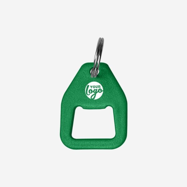 REF BO12 NYLON BOTTLE OPENER KEYRING EMERALD GREEN