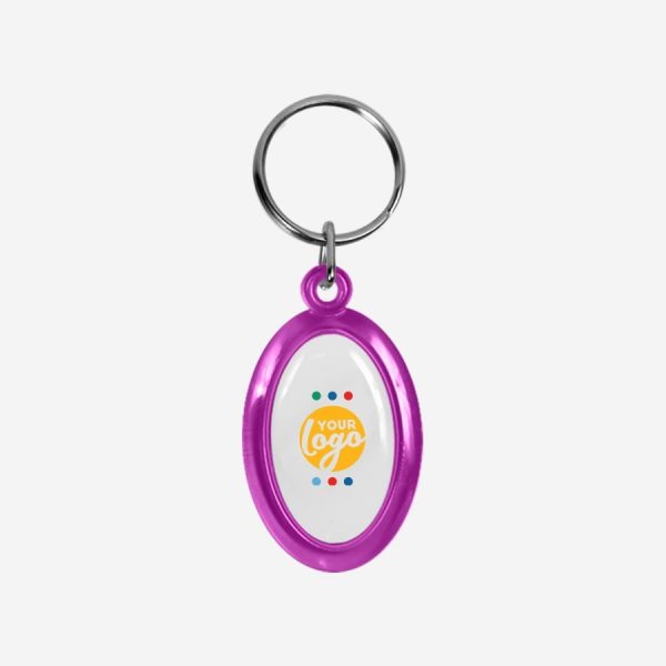 REF CK51 DOMED OVAL KEYRING GRAPE