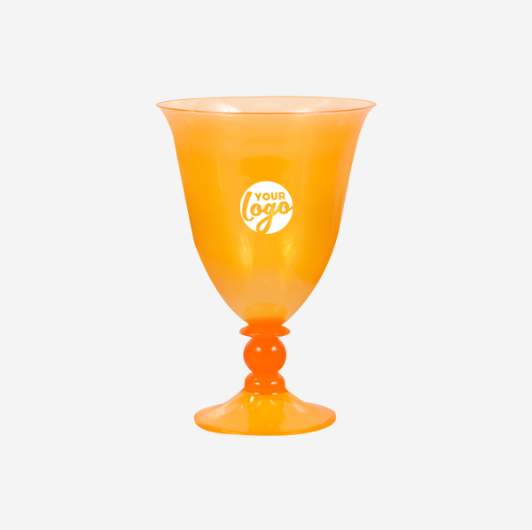 Ref 1245PS Tulip Goblet Clear Orange