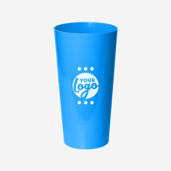 Ref. 486PP – Tumbler Large Polypropylene 600ml Cyan Pad