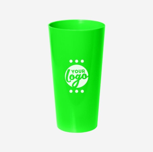 Ref. 486PP – Tumbler Large Polypropylene 600ml Neon Green Pad