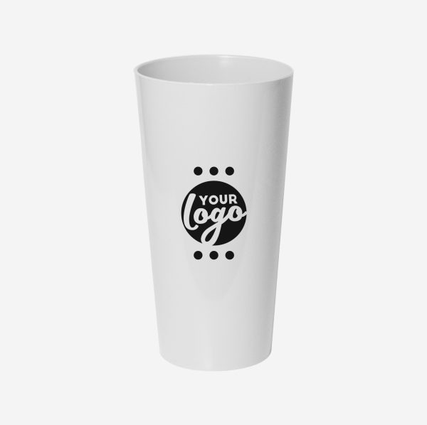 Ref. 486PP – Tumbler Large Polypropylene 600ml White Pad