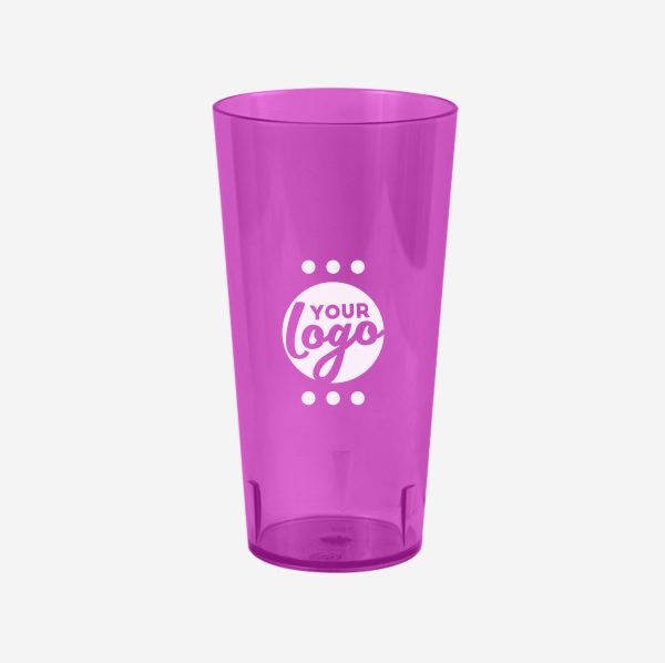 Ref. 486PS – Tumbler Large Polystyrene 600ml Clear Grape Pad