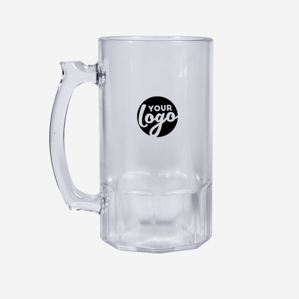 Ref. 493PS Lumo Beer Mug 500ML PS CLEAR