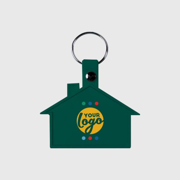 LM WEB Product CK21 SOFT HOUSE KEYRING BOTTLE GREEN