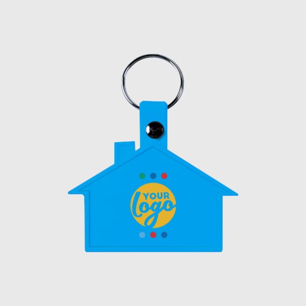 LM WEB Product CK21 SOFT HOUSE KEYRING CYAN