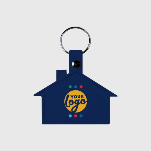 LM WEB Product CK21 SOFT HOUSE KEYRING NAVY BLUE