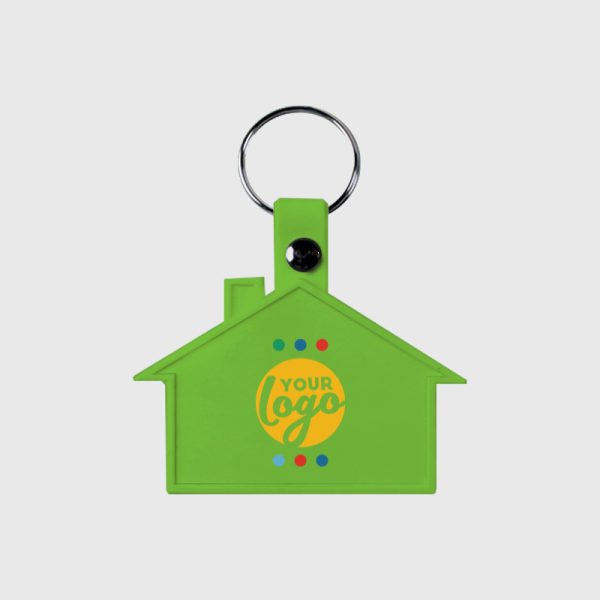 LM WEB Product CK21 SOFT HOUSE KEYRING NEON GREEN