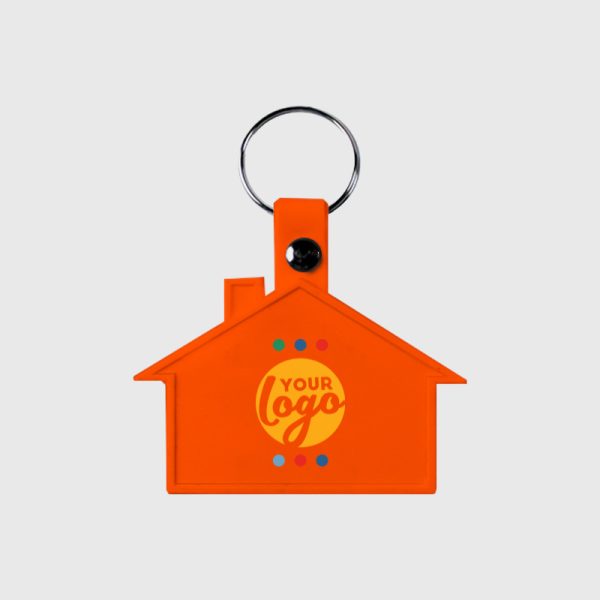 LM WEB Product CK21 SOFT HOUSE KEYRING ORANGE