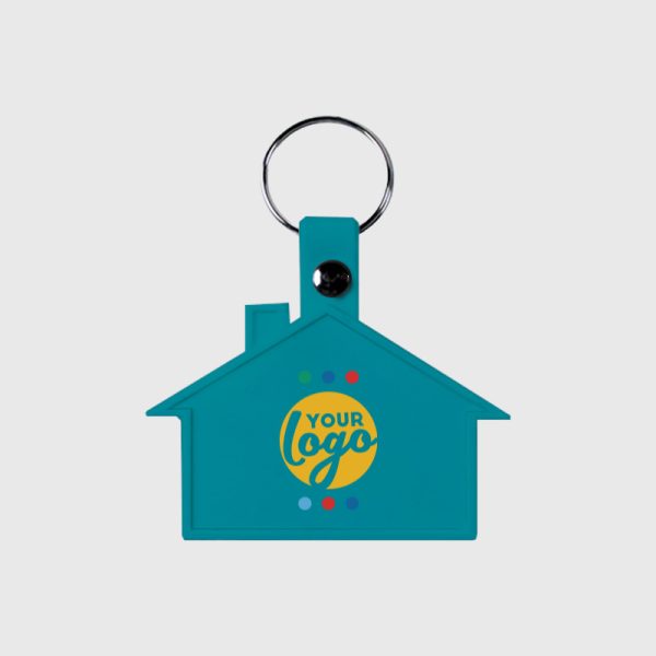 LM WEB Product CK21 SOFT HOUSE KEYRING TURQUOISE