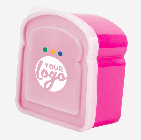 Lumo Club Sandwich Slice Shape Lunchbox 6 SANDWHICH LUNCHBOX Magenta