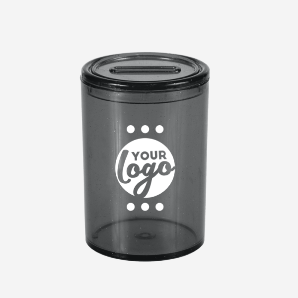 LM WEB Product Ref 727PS Round Money Box Black