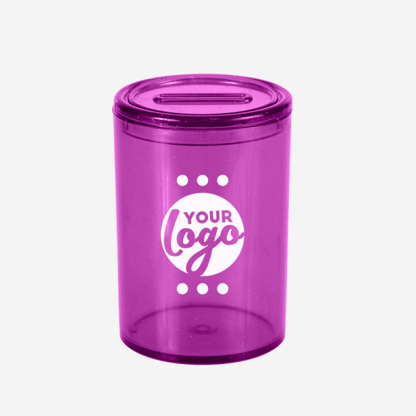 LM WEB Product Ref 727PS Round Money Box Grape