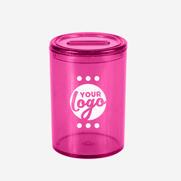 LM WEB Product Ref 727PS Round Money Box Magenta