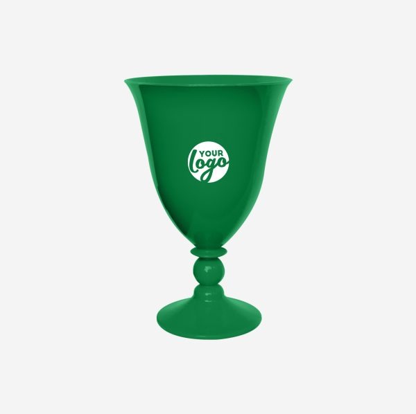 REF 1245 TULIP GOBLET WINE GLASS 310ML SOLID EMERALD GREEN