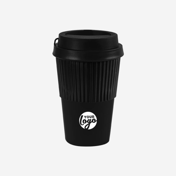 Medium Travel Cup 450ml with Sleeve - Solid 2 2 REF 1091PP TRAVEL MEDIUM CUP 450ML BLACK