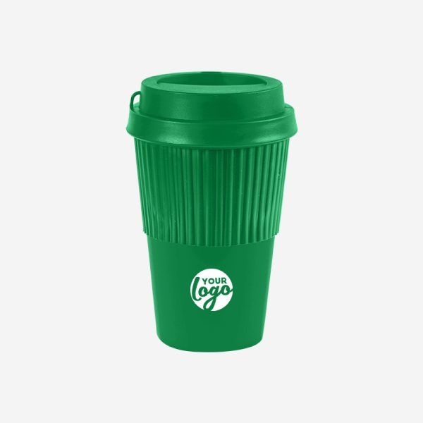 Medium Travel Cup 450ml with Sleeve - Solid 11 2 REF 1091PP TRAVEL MEDIUM CUP 450ML E GREEN
