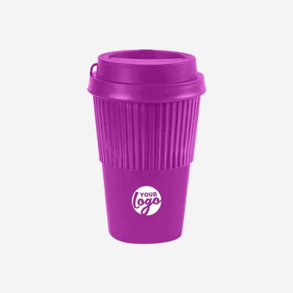 Medium Travel Cup 450ml with Sleeve - Solid 16 2 REF 1091PP TRAVEL MEDIUM CUP 450ML GRAPE