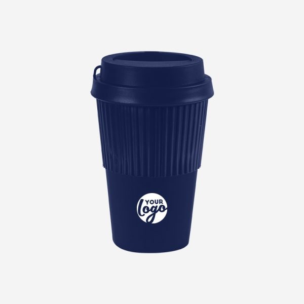 Medium Travel Cup 450ml with Sleeve - Solid 9 2 REF 1091PP TRAVEL MEDIUM CUP 450ML N BLUE