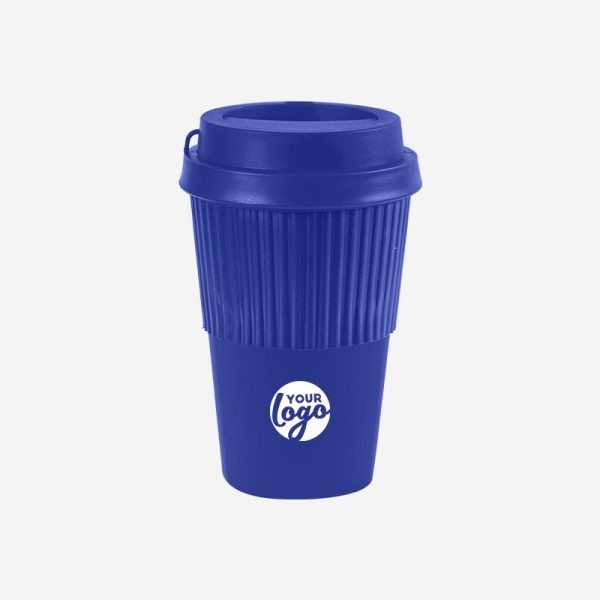 Medium Travel Cup 450ml with Sleeve - Solid 8 2 REF 1091PP TRAVEL MEDIUM CUP 450ML R BLUE