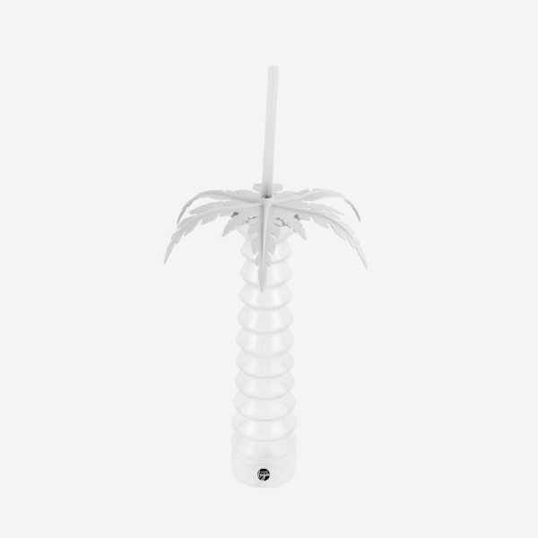 REF 1328 PALM TREE YARD GLASS 500ML WHITE
