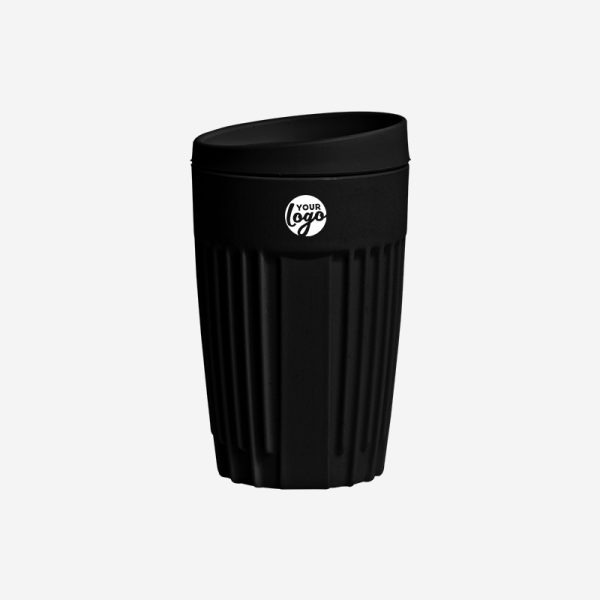 Ribbed Coffee Cup 350ml 2 REF 1740 NEW RIBBED COFFEE TUMBLER 350ML BLACK