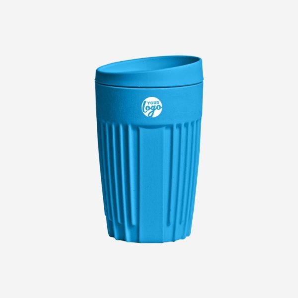 Ribbed Coffee Cup 350ml 7 REF 1740 NEW RIBBED COFFEE TUMBLER 350ML CYAN