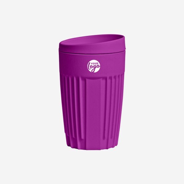 Ribbed Coffee Cup 350ml 16 REF 1740 NEW RIBBED COFFEE TUMBLER 350ML GRAPE