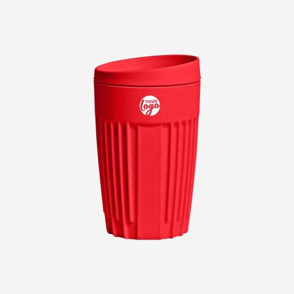 Ribbed Coffee Cup 350ml 5 REF 1740 NEW RIBBED COFFEE TUMBLER 350ML RED