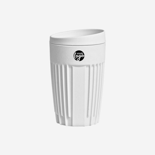 Ribbed Coffee Cup 350ml 3 REF 1740 NEW RIBBED COFFEE TUMBLER 350ML WHITE