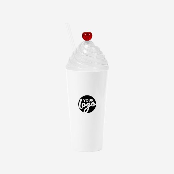 REF 467 LUMO SUNDAE CHERRY TUMBLER 600ML WHITE