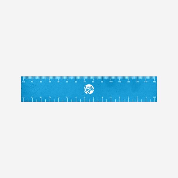 REF 513 RULER 15CM X 25MM CYAN 1