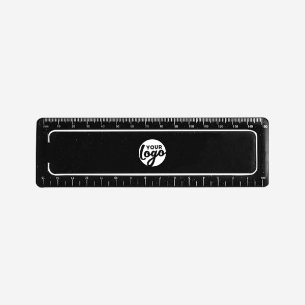 Paper Clip Ruler 15cm 2 REF 516 PAPER CLIP RULER 15CM X 45MM BLACK 1