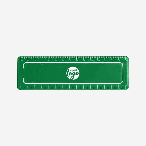 Paper Clip Ruler 15cm 11 REF 516 PAPER CLIP RULER 15CM X 45MM EMERALD GREEN 1