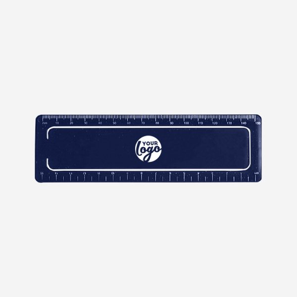 Paper Clip Ruler 15cm 9 REF 516 PAPER CLIP RULER 15CM X 45MM NAVY BLUE 1