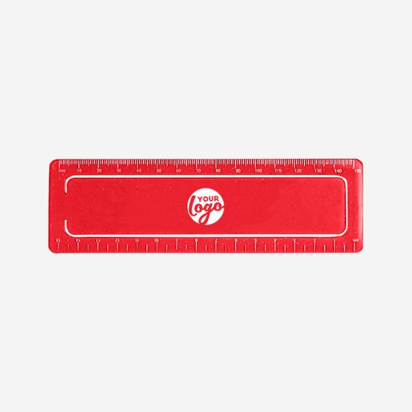 Paper Clip Ruler 15cm 5 REF 516 PAPER CLIP RULER 15CM X 45MM RED 1