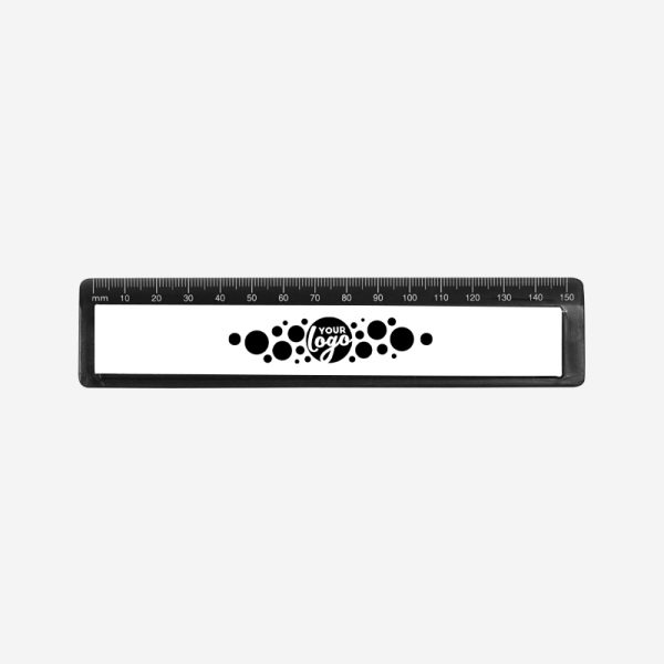 REF 520 RULER WITH RECESS 15CM BLACK