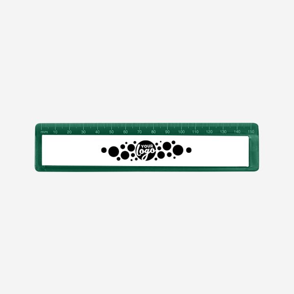 REF 520 RULER WITH RECESS 15CM BOTTLE GREEN