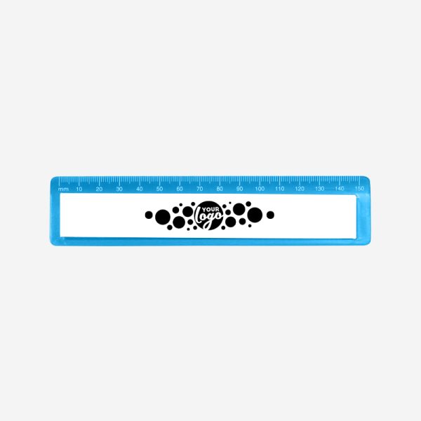 REF 520 RULER WITH RECESS 15CM CYAN