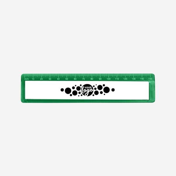 REF 520 RULER WITH RECESS 15CM EMERALD GREEN