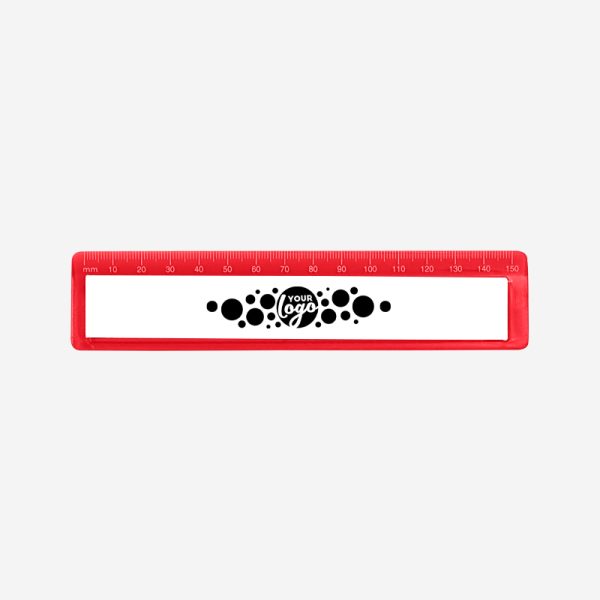 REF 520 RULER WITH RECESS 15CM RED