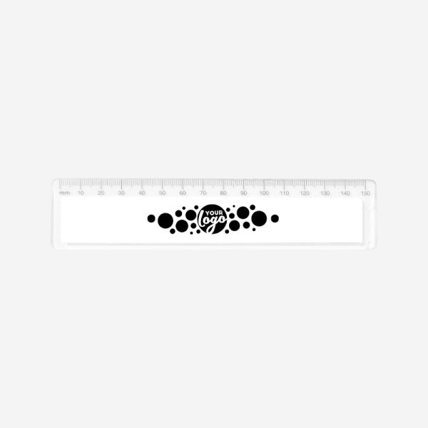 REF 520 RULER WITH RECESS 15CM WHITE