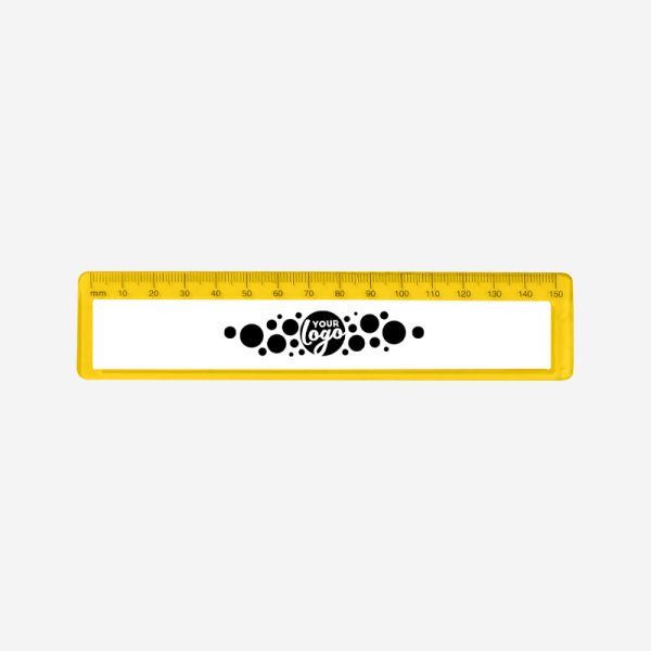 REF 520 RULER WITH RECESS 15CM YELLOW