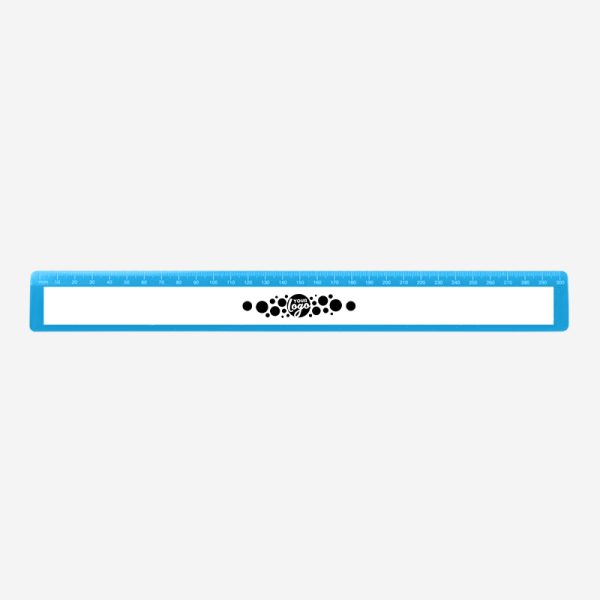 REF 521 RULER WITH RECESS 30CM CYAN 1
