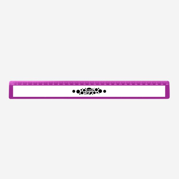 REF 521 RULER WITH RECESS 30CM GRAPE 1