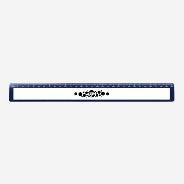 REF 521 RULER WITH RECESS 30CM NAVY BLUE 1